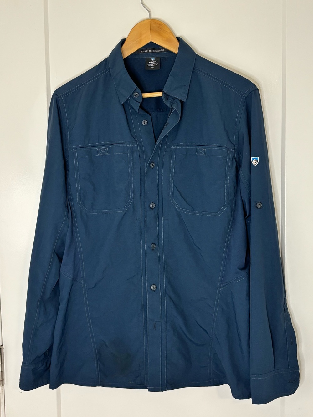 Kuhl Airspeed Mens Vented Hiking Shirt Outdoor Button Down Fishing UPF Gorpcore